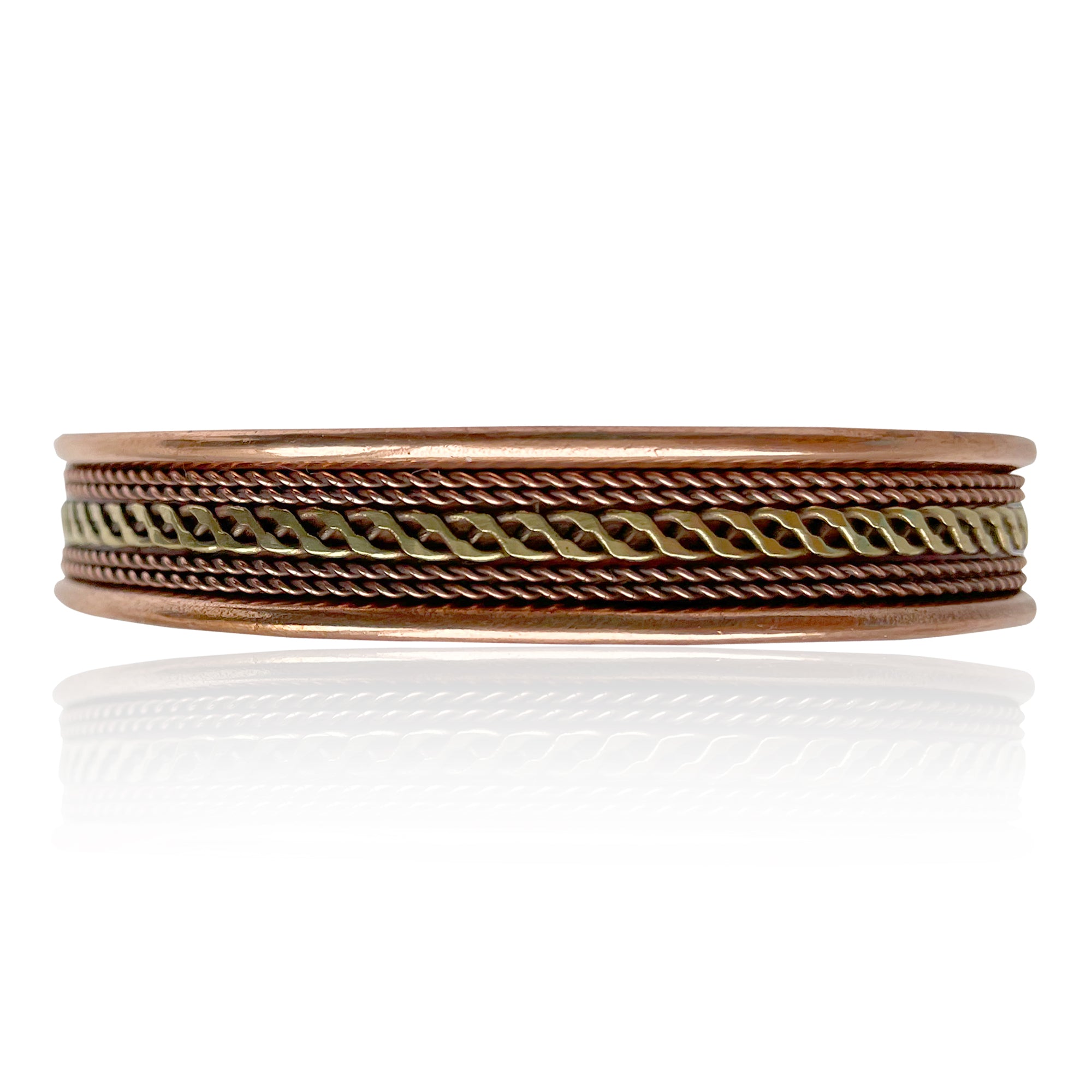 An image of Mnshaa Copper Bracelet with white background. A perfect gift for people you love. Suitable gift of care for all occasions like Birthday, Anniversary, Valentine's Day, Father's day, Christmas, Mother's Day, etc.