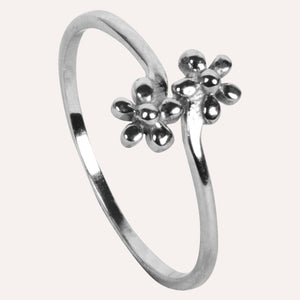 Aesthetically designed 925 sterling silver handmade adjustable ring. It is small, simple, delicate, elegant, light weight. Suitable for all occasions. Rhodium plating makes it less prone to tarnish. Completely hypoallergenic, allergy-free, nickel-free jewellery. Use as finger ring, above-knuckle ring, thumb band, stacking rings, stopper ring, mid finger ring or toe ring.  Ideal Christmas gift all age groups - teenage girls to mature ladies. Unique ring beautifully packaged in jewellery bag & box. 