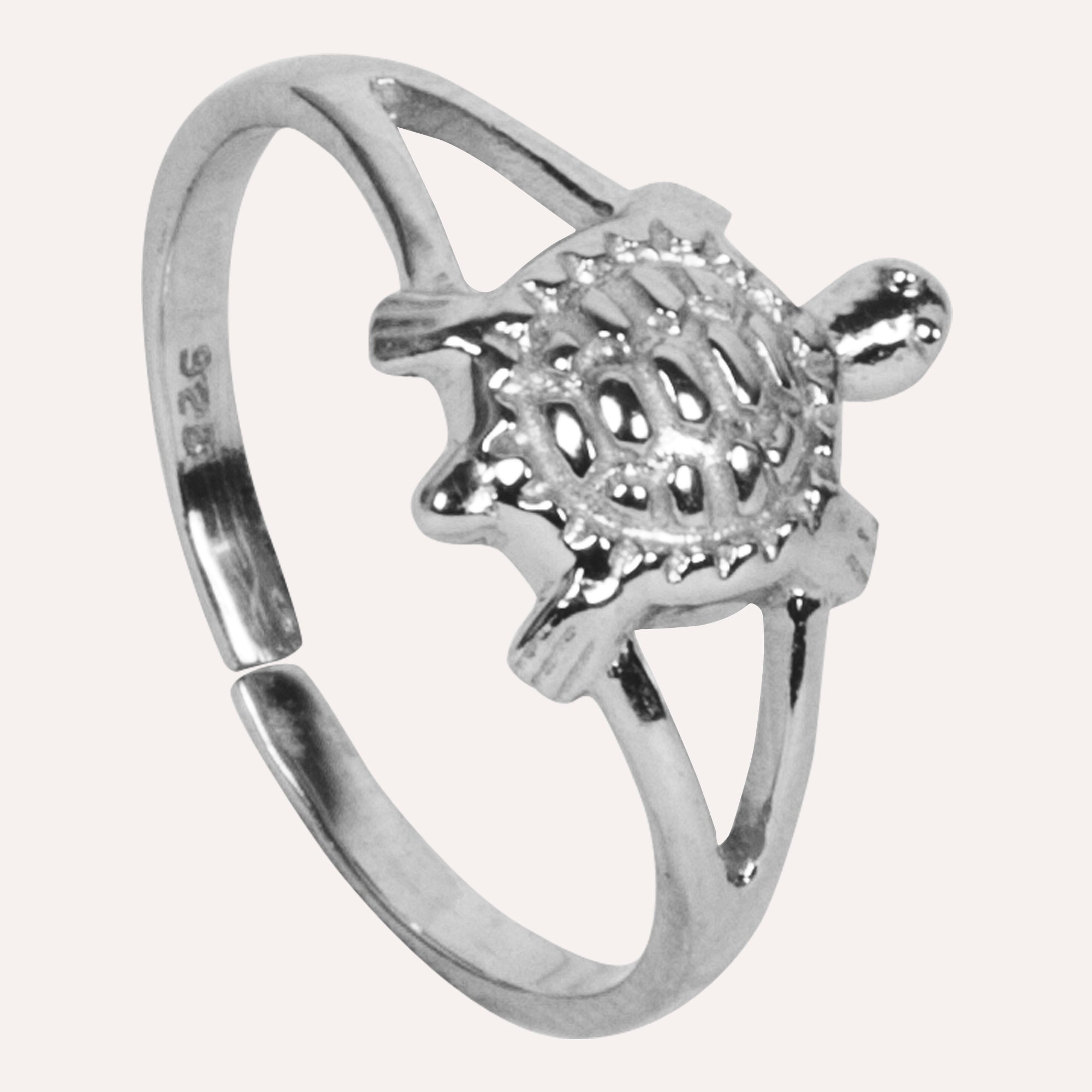 Aesthetically designed 925 sterling silver handmade adjustable ring. It is small, simple, delicate, elegant, light weight. Suitable for all occasions. Rhodium plating makes it less prone to tarnish. Completely hypoallergenic, allergy-free, nickel-free jewellery. Use as finger ring, above-knuckle ring, thumb band, stacking rings, stopper ring, mid finger ring or toe ring.  Ideal Christmas gift all age groups - teenage girls to mature ladies. Unique ring beautifully packaged in jewellery bag & box. 