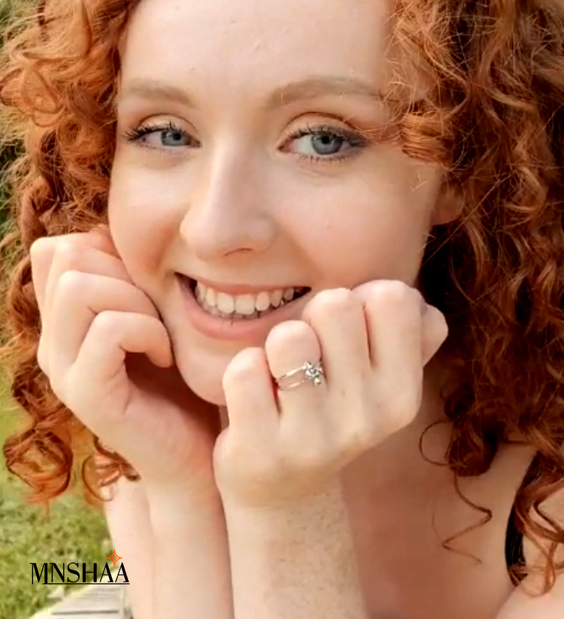 Set of Two Sterling Silver Rings Reaching Out design, Handmade Adjustable