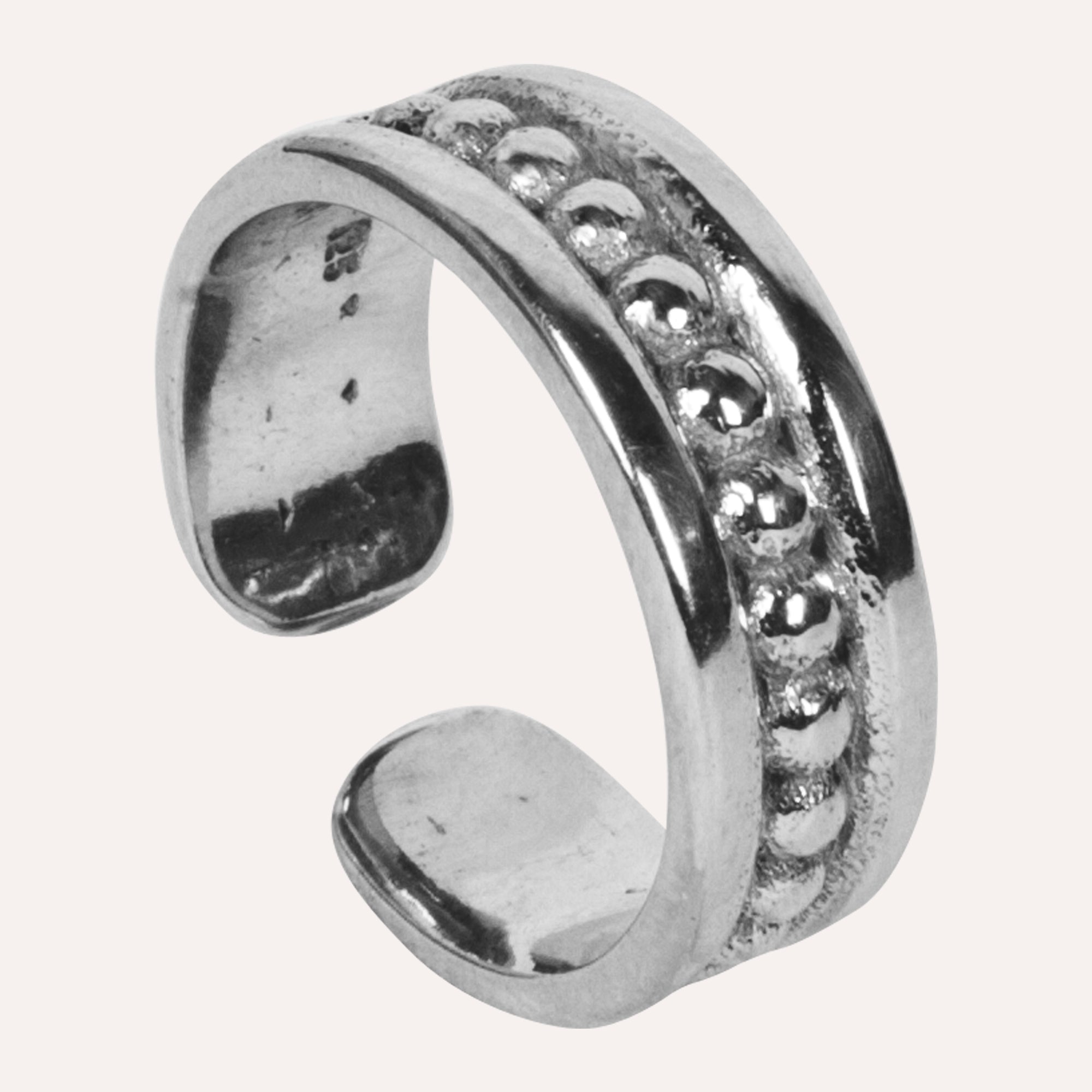 Memoir Silver plated simple sober challa band design free size Fashion  finger ring Women girls : Amazon.in: Fashion