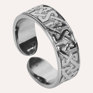 Aesthetically designed 925 sterling silver handmade adjustable ring. It is small, simple, delicate, elegant, light weight. Suitable for all occasions. Rhodium plating makes it less prone to tarnish. Completely hypoallergenic, allergy-free, nickel-free jewellery. Use as finger ring, above-knuckle ring, thumb band, stacking rings, stopper ring, mid finger ring or toe ring.  Ideal Christmas gift all age groups - teenage girls to mature ladies. Unique ring beautifully packaged in jewellery bag & box. 