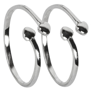 Set of Two Sterling Silver Rings Reaching Out design, Handmade Adjustable