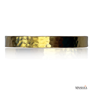 Copper Magnetic Bracelet - Hammered Golden Finish