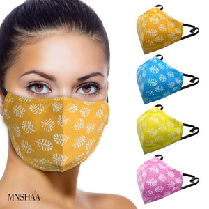 Face Mask Multi-coloured Pack of 4